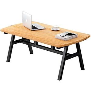 Prachtige ijzeren salontafel, eenvoudige theetafel op kantoor, Scandinavische rechthoekige kleine tafel thuis, eenvoudige salontafel voor kleine appartementen (afmetingen: 100X50X45CM)