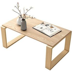 Prachtige kleine salontafel in Japanse stijl, lage tafel in de slaapkamer, bed kleine eettafel/computertafel (80X44x40cm) (Kleur: A)