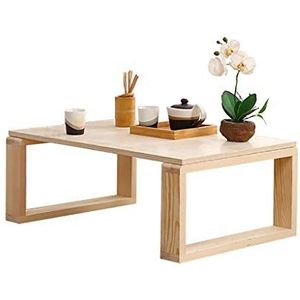 Prachtige salontafel, Japanse bedtafel/erkertafel, massief houten kleine eettafel/computertafel (afmetingen: 60X40X30CM)