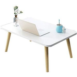 Prachtige kleine salontafel in Japanse stijl, lage tafel in de slaapkamer, bed kleine eettafel/computertafel (80x40x31,2 cm) (Kleur: E)