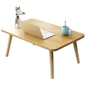 Prachtige kleine salontafel in Japanse stijl, lage tafel in de slaapkamer, bed kleine eettafel/computertafel (80x40x31,2 cm) (Kleur: B)