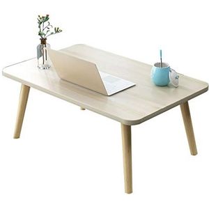 Prachtige kleine salontafel in Japanse stijl, lage tafel in de slaapkamer, bed kleine eettafel/computertafel (80x40x31,2 cm) (Kleur: C)