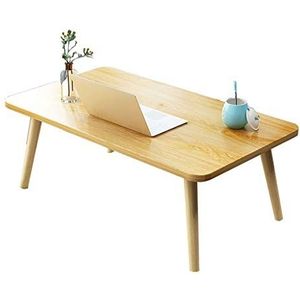 Prachtige kleine salontafel in Japanse stijl, lage tafel in de slaapkamer, bed kleine eettafel/computertafel (100x50x31,2 cm) (Kleur: B)