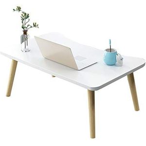 Prachtige bedcomputertafel/kleine eettafel, salontafel in Japanse stijl, lage tafel in de slaapkamer (80x40x31,2 cm) (Kleur: A)