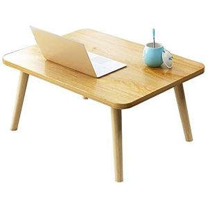 Prachtige kleine salontafel in Japanse stijl (60x40x31,2 cm), lage tafel in de slaapkamer, bed kleine eettafel/computertafel (Kleur: A)