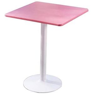 Prachtige salontafel, vierkante theetafel 60x60x74cm, onderhandelingstafel voor receptie, vrijetijdstafel voor balkon/tuin (kleur: H)