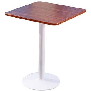 Prachtige salontafel, vierkante theetafel 60x60x74cm, onderhandelingstafel voor receptie, vrijetijdstafel voor balkon/tuin (kleur: B)