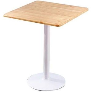Prachtige salontafel, vierkante theetafel 60x60x74cm, onderhandelingstafel voor receptie, vrijetijdstafel voor balkon/tuin (kleur: C)