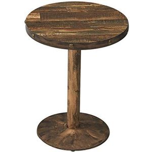 Prachtige salontafel, ronde zijde in Amerikaanse industriële stijl (Φ60x75cm) (Kleur: B)