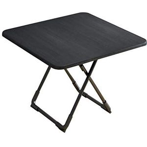Prachtige klaptafel, thuisbasis van het vierkant van de eettafel, draagbare buitensalontafel/voor de picknicktafel, het zwarte houten tafelblad (afmetingen: 60X60X71CM)
