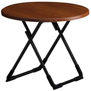 Prachtige klaptafel, thuisbasis van de ronde bruine houten eettafel, draagbare buitensalontafel/picknicktafel (maat: 60CM)
