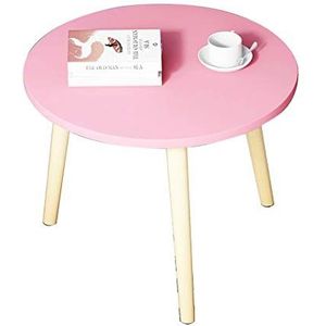 Prachtige salontafel, lage tafel, een eenvoudige slaapkamer in Japanse stijl studeer/afternoon tea tafel van de ronde woonkamer (H35CM), houten poot (Kleur: B)