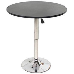 Exquisite Table, verhogen en verlagen mogelijk (58-78cm) Zwart Ronde onderhandelingstafel/salontafel/vrijetijdstafel/terrasmiddagtheetafel (afmetingen: 50cm)