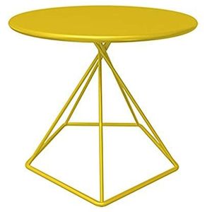 Prachtige salontafel, Europese smeedijzeren tafel, ronde afternoon tea tafel/computertafel in de woonkamer (Φ50x50cm) (Kleur: C)