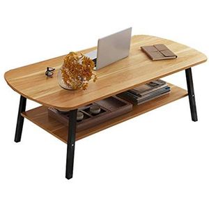 Prachtige tafel, slaapkamer/woonkamer, een klein appartement met een eenvoudige tweelaagse salontafel die geschikt is voor een multifunctionele kleine tafel voor thuisgebruik (kleur: B, maat: 80X40CM)