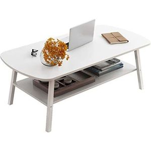 Prachtige tafel, slaapkamer/woonkamer, een klein appartement met een eenvoudige tweelaagse salontafel die geschikt is voor multifunctionele kleine tafel voor thuisgebruik (kleur: C, maat: 80X40CM)