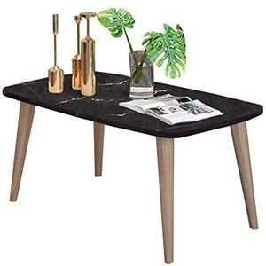 Exquisite Table, kleine eenvoudige salontafel, houten tafelpoten van massief, geschikt voor slaapkamer/woonkamer, een kleine tafel van de multifunctionele (Kleur: A)