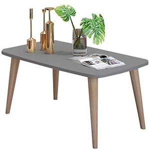 Exquisite Table, kleine eenvoudige salontafel, houten tafelpoten van massief, geschikt voor slaapkamer/woonkamer, een kleine tafel van de multifunctionele (Kleur: D)