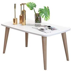 Exquisite Table, kleine eenvoudige salontafel, houten tafelpoten van massief, geschikt voor slaapkamer/woonkamer, een kleine tafel van de multifunctionele (Kleur: E)