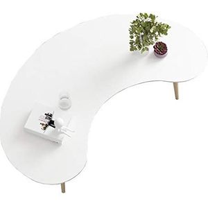 Prachtige tafel, kleine salontafel voor thuis, studeertafel van een multifunctionele slaapkamer die gebogen is, bijzettafel, Scandinavische minimalistische stijl (Kleur: B, Maat: 100x50x42,5cm)