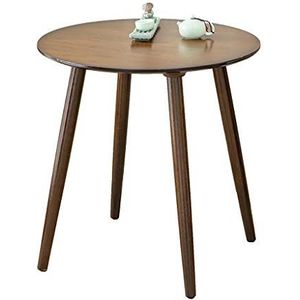 Prachtige tafel, thuis bamboe bamboe verkoolde kleur salontafel/bijzettafel, geschikt voor slaapkamer/woonkamer, eenvoudige installatie (Kleur: H70, Maat: 70x70cm)