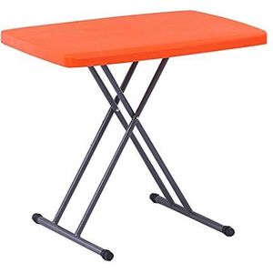 Prachtige klaptafel, een klein vierkant van de salontafel, in hoogte verstelbaar, klein kantoor/onderzoek voor tafel gemaakt van draagbaar plastic (Kleur: B, Maat: 76x50x38-75cm)