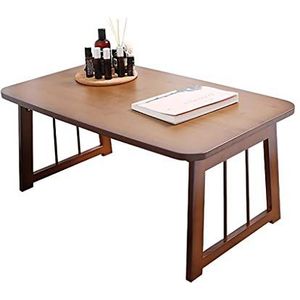 Prachtige tafel, binnenlandse bamboe opvouwbare woonkamer kleine salontafel, erkertafel, klein bureau, kinderstudeerbureau (afmetingen: 60X40X26CM)