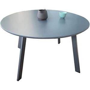 Prachtige ijzeren salontafel, buiten speciaal gespoten tafelblad tuin salontafel, Scandinavische stijl woonkamer huishoudelijke kleine ronde tafel (70x40cm), bank bijzettafel (Kleur: C)