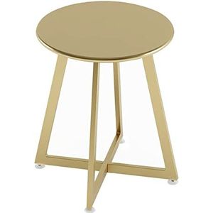 Prachtige salontafel, ronde bijzettafel Stevige metalen bartafel Nordic bijzettafel met antislipvoeten voor woonkamer, eetkamer en café (afmetingen: 40,5 * 40,5 * 49,5 cm, kleur: G)