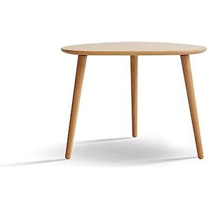 Prachtige salontafel, set van 2 houten ovale tafels, stapelbare banktafels, nestbare bijzettafel, ruimtebesparende tafel voor de woonkamer, eenvoudig te monteren (afmetingen: 85 * 58 * 40 cm, kleur: A