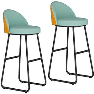 Luxe moderne barkrukken set van 2, hoge krukken barstoelen barkrukken met rugleuning en sponskussen voor keukeneiland toonbank bar café eetkamer