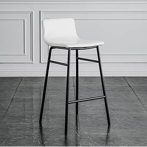 Luxe barstoelen met rugleuning, barkruk tegenkruk kunstleer gestoffeerde eetkamerstoelen voor eetkamer keuken koffiebar