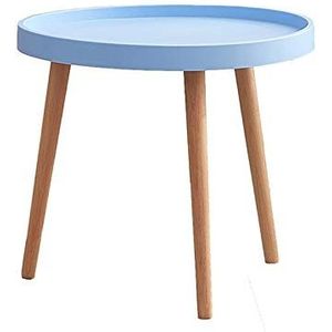 Exquise CS-Qing-Desk houten pallettafel, kleine ronde tafel voor thuis, meerdere kleuren woonkamer bank bijzettafel appartement balkon vrije tijd salontafel (afmetingen: 50 * 50 * 40CM, kleur: C)