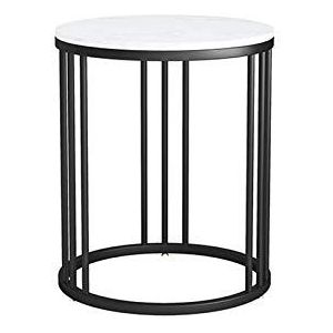 Exquise CS-Qing-Desk Hoektafel, Marmeren Ronde Rand Tafel Woonkamer Slaapkamer Rustkamer Bank Bijzettafel Balkon Vrijetijdssalontafel (Afmetingen: 40 * 40 * 55CM, Kleur: B)