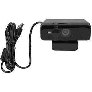 Webcamera, 1080P HD 360 Graden Rotatie Webcam met Microfoon, Plug-and-play, 30 Fps USB2.0 Ingebouwde Microfoon, Computercamera met Privacyklep(V19 camera Songhan-oplossing 1080P zwart)