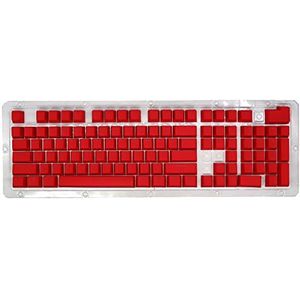 Archuu PBT Keycaps, 108 toetsen P9 mechanisch toetsenbord, keycaps met achtergrondverlichting, transparant, keycaps, doe-het-zelf, voor 61/64/87/104/108 toetsen, mechanische toetsenborden (rood)