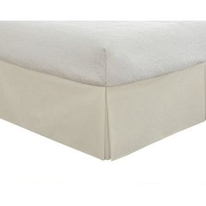 Lux Hotel Tailored Bed Rok Classic 14"" Drop Lengte Geplooide Styling, Volledig, Ivoor