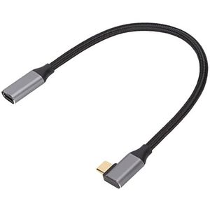 90 Graden Type C Verlengkabel, HD 4K USB C Verlengkabel Hoge Sterkte Duurzaam Flexibel voor Tablets voor Notebooks