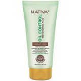 Kativa Oil Control Pre-shampoo, vet haar, 200 ml, gecontroleerd vettige pijlen, 48 uur diepe reiniging, sulfaatvrije shampoo, reinigende klei en citroenmix