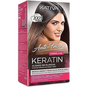 Haarstijlbehandeling Keratin Anti-frizz Xtrem Care Kativa (3 pcs) Beschadigd haar