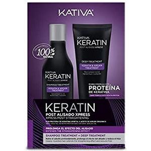Brazilian Hair Straightener Set Kativa Keratin (2 Pcs) (250 ml + 200 Ml)