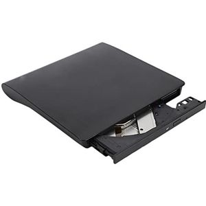 Externe dvd-drive, USB 3.0-poort op grote schaal compatibel Snellere transmissiesnelheid Externe dvd-brander Ultradunne Super Speed ​​3.0 blauw licht voor laptop(zwart)