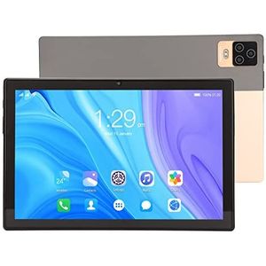 10 Inch Android-tablet, Android 11 Tablet-pc 6 GB RAM 128 GB ROM 4G Beltablet, 8 MP 20 MP Dubbele Camera, Lange Batterijduur, Goud