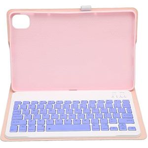 Mini Draadloos Toetsenbord, 10 Inch Schaartoetsenbord Grote Toetsen met TPU-hoes voor Laptop (PINK)