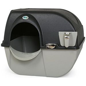 Omega Paw Elite Zelfreinigende Roll-'n-Clean Kattenbak, zwart (Midnight Black), large (EL-RA20-1)