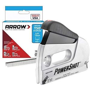 Arrow 5700 PowerShot 2-in-1 niet- en nagelpistool voor hout, wandtapijten, meubels, knutselen, geschikt voor 6,35 mm, 9,5 mm, 12,7 mm of 9/16 inch nietjes en Brad nagels 5/8 inch of 9/16 inch