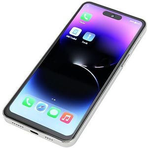 Face Unlock Moblie Phone, Dual Cards Dual Standby 6,8 Inch FHD Scherm Smartphone Octa Core voor Thuis (Wit)