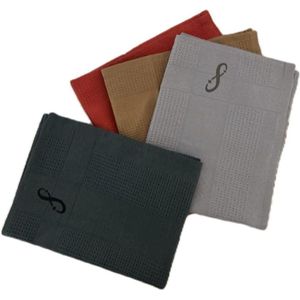 Venster, spiegel, glas, microvezel, poetsdoeken, multifunctionele reinigingsdoeken en voor auto, kantoor en UVM (4 stuks), grijs, antraciet, beige, roest-rood)