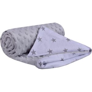 Babydeken 100% katoen 75 x 100cm dubbelzijdig multifunctioneel knuffeldeken voor kinderwagen zacht pluizig 75x100cm