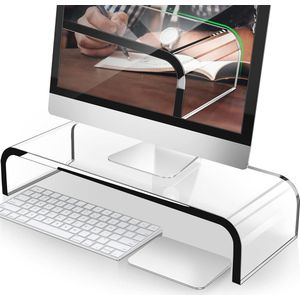 Monitorstandaard Acryl schermstandaard PC/TV Transparant acryl monitorstandaard Schermverhoger Laptopstandaard voor monitor Computer Printer Kantoorbasisscherm